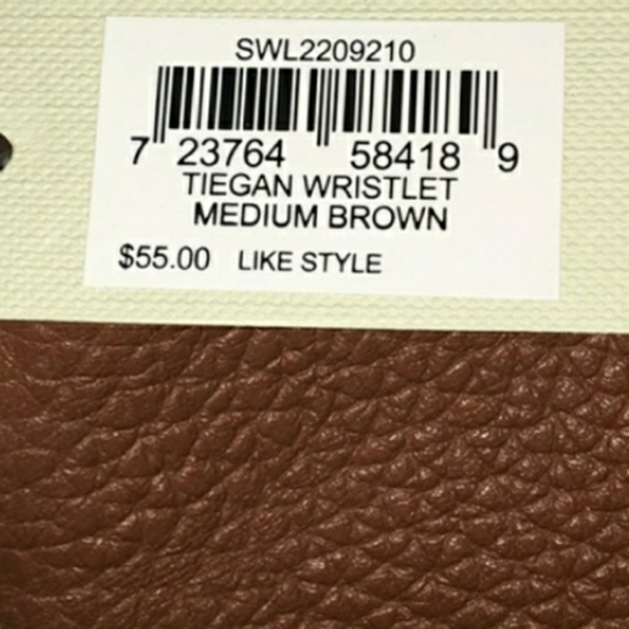 NWT FOSSIL TIEGAN BROWN COWHIDE WRISTLET - Picture 4 of 8